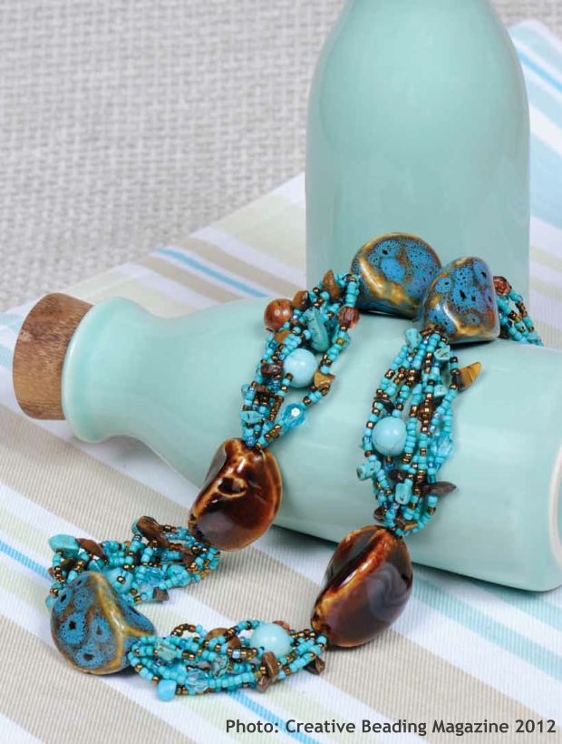 Turquoise Ceramic Necklace