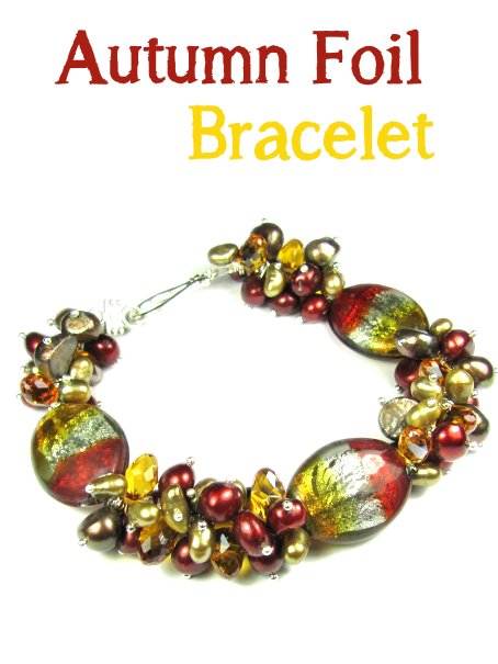 Autumn Foil Cluster Bracelet