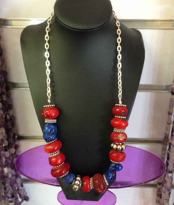 Chunk Coral Necklace