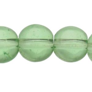 light green glass beads 8mm round