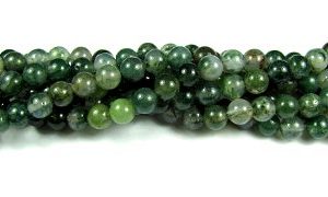 Moss Agate Gemstone Beads