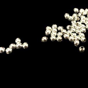 2mm silver round metal beads