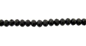 black crystal rondelle beads 6x8mm