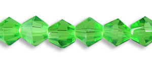 green bicone 4mm crystals
