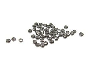 black 2mm crimp beads