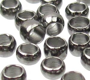 black 2mm crimp beads