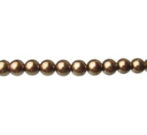 brown glass pearl beads 10mm