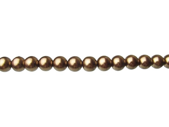 brown glass pearl beads 10mm