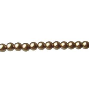 brown glass pearls 8mm