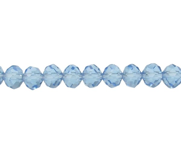 light sapphire blue crystal rondelle beads 4x6mm