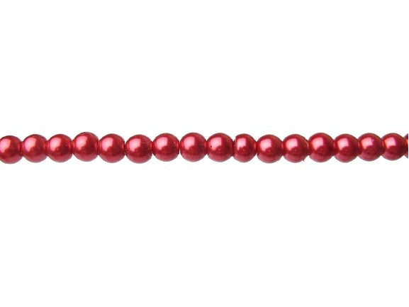 red glass pearls beads 8mm
