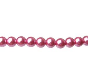 pink glass pearls beads 10mm