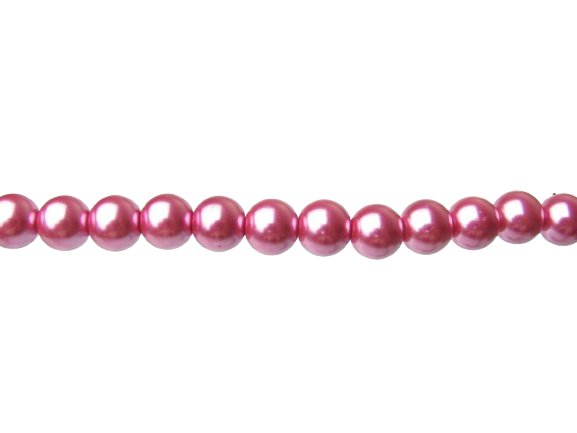 pink glass pearls beads 10mm
