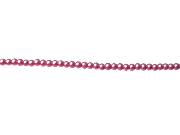 pink glass pearl beads 4mm