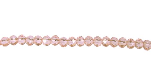 pink crystal rondelle beads 4x6mm
