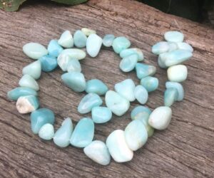 Amazonite beads top drilled nugget