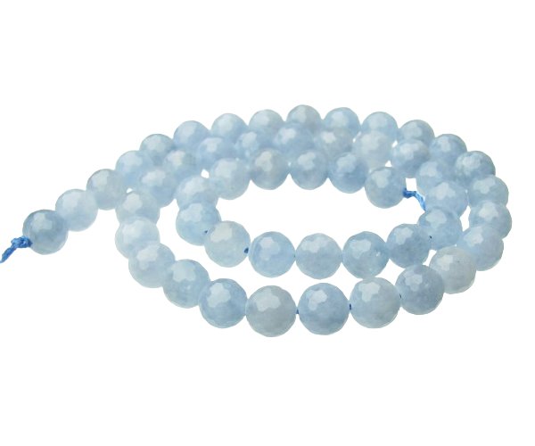 aquamarine faceted 8mm beads
