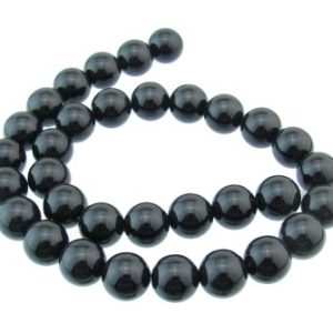 Black Onyx round beads 12mm