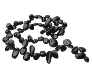 Black Tourmaline nugget gemstone beads