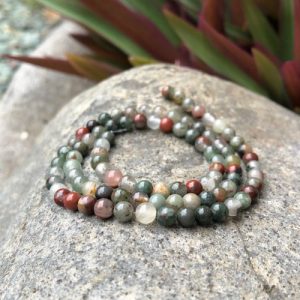 bloodstone 4mm round beads