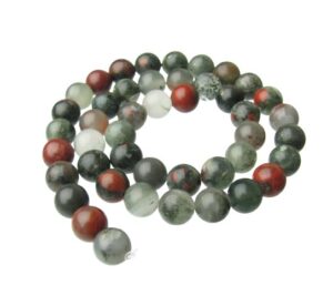 bloodstone 8mm round beads