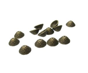 bronze cone bead caps