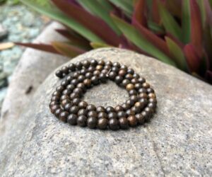Bronzite 4mm round gemstone beads