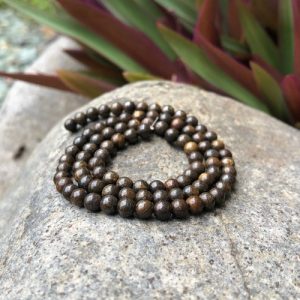 Bronzite 4mm round gemstone beads