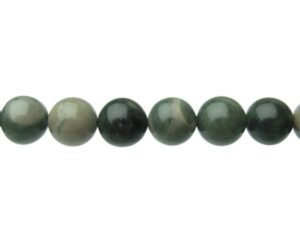 green camouflage jasper round beads 10mm