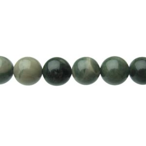 green camouflage jasper round beads 10mm