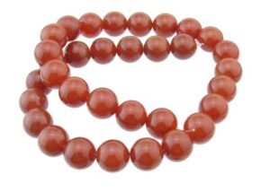 Carnelian 12mm round beads