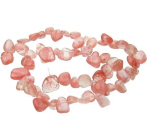 Cherry Quartz top drilled nugget beads