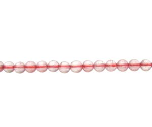 cherry quartz 4mm round beads
