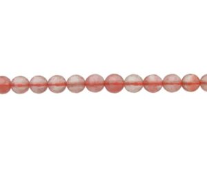 cherry quartz faceted 6mm beads