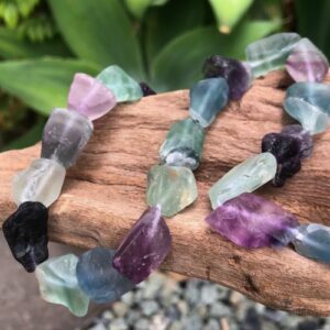 fluorite rough gemstone nugget beads