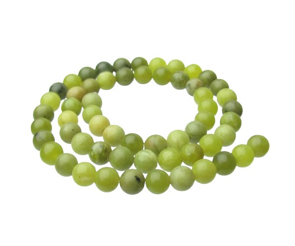 green jasper gemstone beads 6mm round