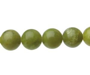 green jasper 8mm round gemstone beads