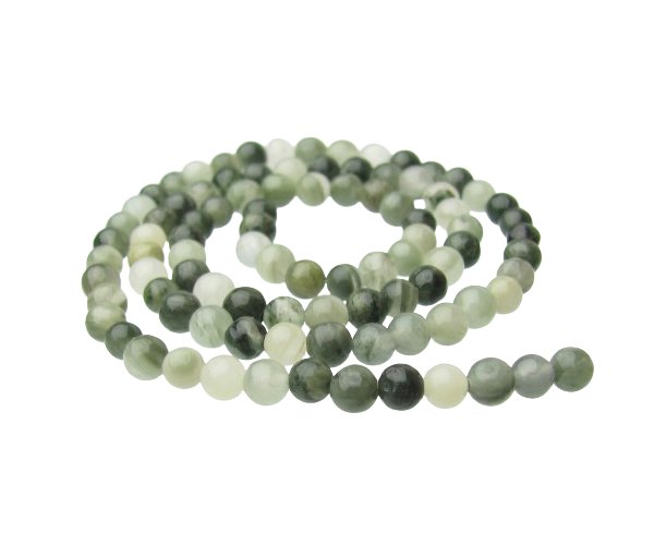 green quartz 4mm round gemstone beads