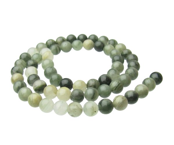 green quartz 6mm round gemstone beads