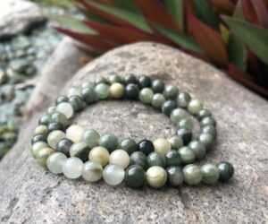 green quartz 6mm round gemstone beads