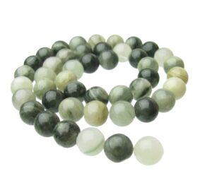 green quartz 8mm round gemstone beads
