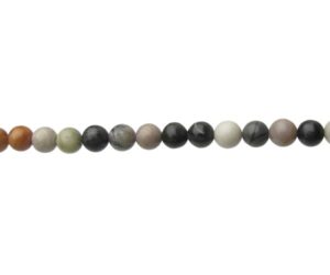black picasso jasper gemstone round beads 6mm natural