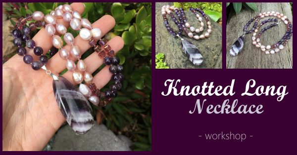Knotted Long Gemstone Necklace Class [11am] 27th Sep 2025 - Image 2