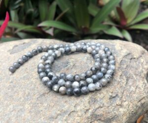 larvikite 4mm round gemstone beads