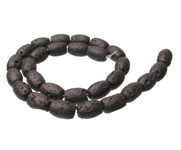 Lava Rice Gemstone Beads - 14mm [strand] - My Beads