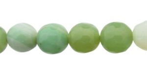 light green banded agate gemstone beads 8mm