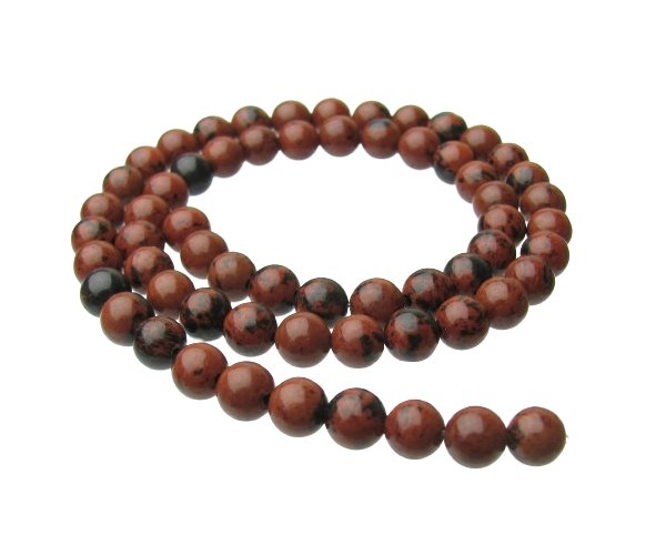 mahogany obsidian 6mm round gemstone beads