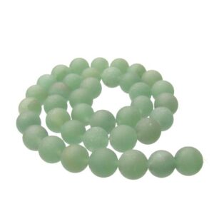 matte natural green aventurine round gemstone beads 10mm
