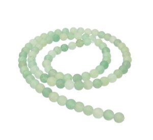 matte green aventurine gemstone round beads 4mm