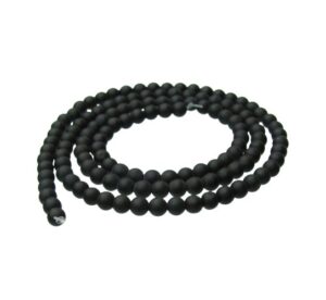 matte black onyx 3mm round beads